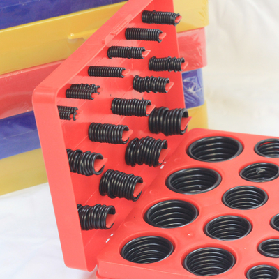 382 pièces NBR 70 Shore V-Type combiné kit de jointure d'huile pour les anneaux O de pouce rouge et le design de type V
