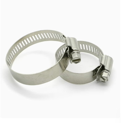 SS 304 en acier inoxydable métallique American Hose Pipe Clip Zebra Worm Gear Screw Drive réglable pour 1/4 à 12 Inch