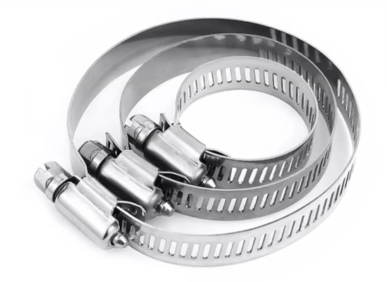 SS 304 en acier inoxydable métallique American Hose Pipe Clip Zebra Worm Gear Screw Drive réglable pour 1/4 à 12 Inch