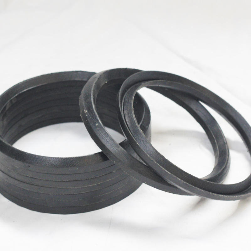 Sceaux en V en tissu NBR FKM noir pour les cylindres hydrauliques à piston et à chevron